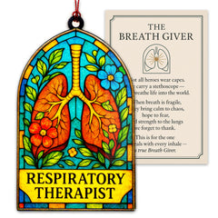 Respiratory therapist gifts ornament with story card