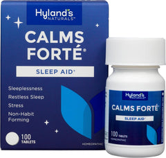 Restlessness stress support Hyland's Calms Forte bottle detail