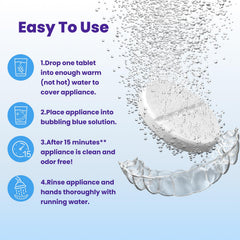 Wire retainers and aligners receiving cleaning treatment