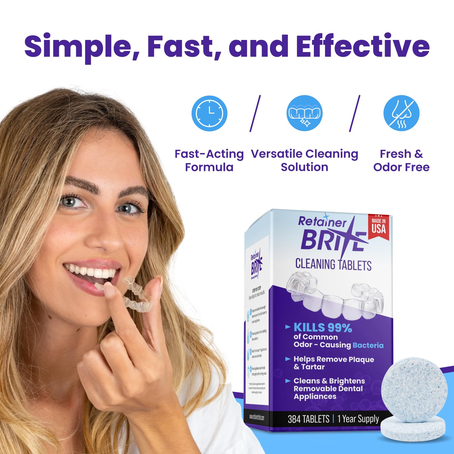 Packaging for Retainer Brite 384 tablets