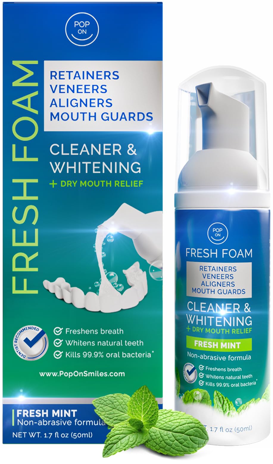 Invisalign retainer cleaner foam bottle