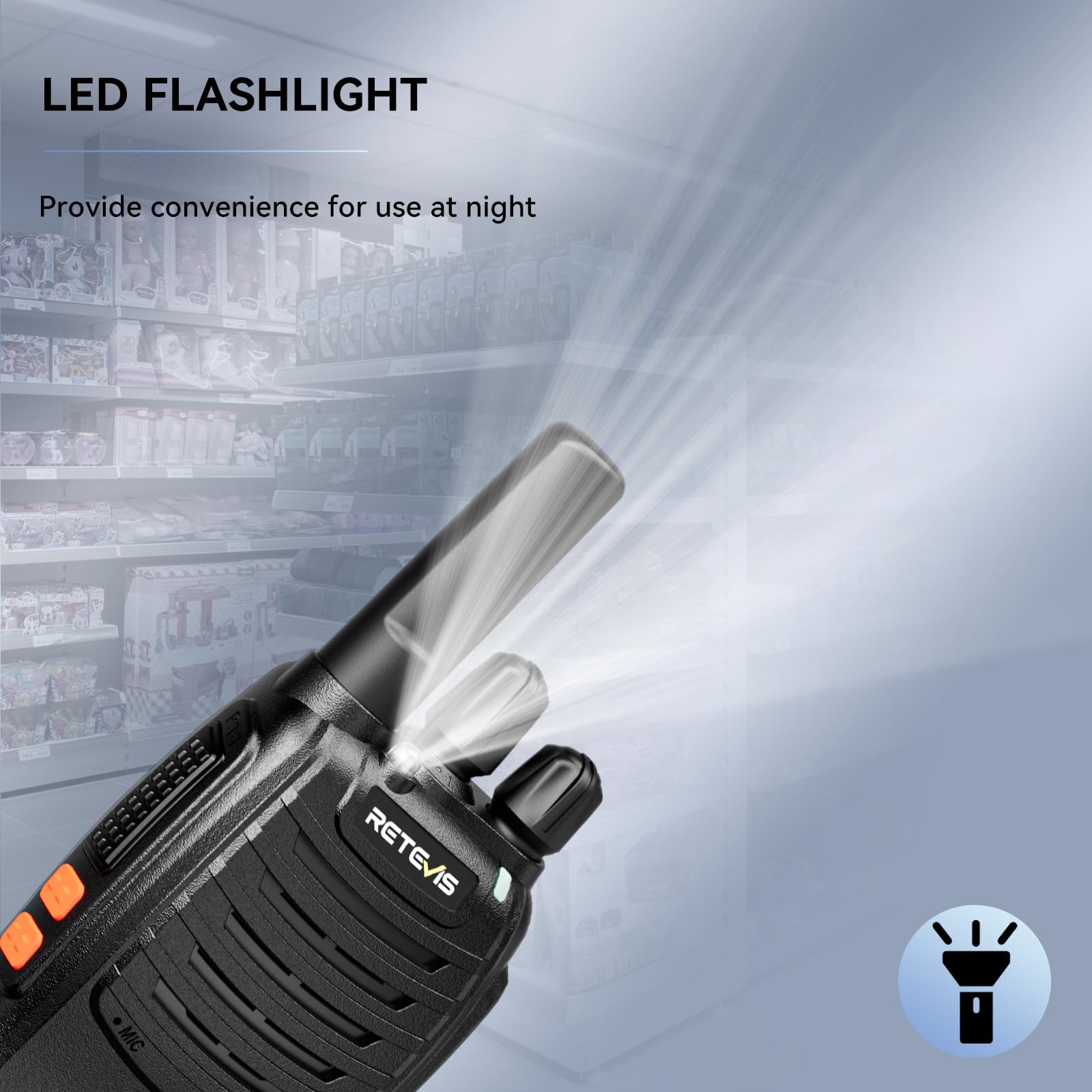 Retevis H777 emergency alarm feature indicator