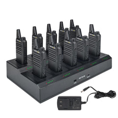 Retevis RT22 compact walkie talkie 10 pack front view