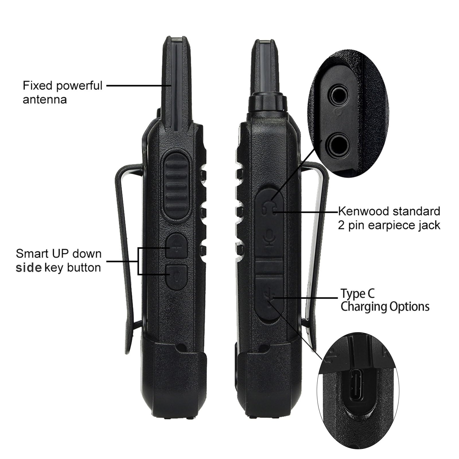 Retevis RT22 belt clip detachable feature