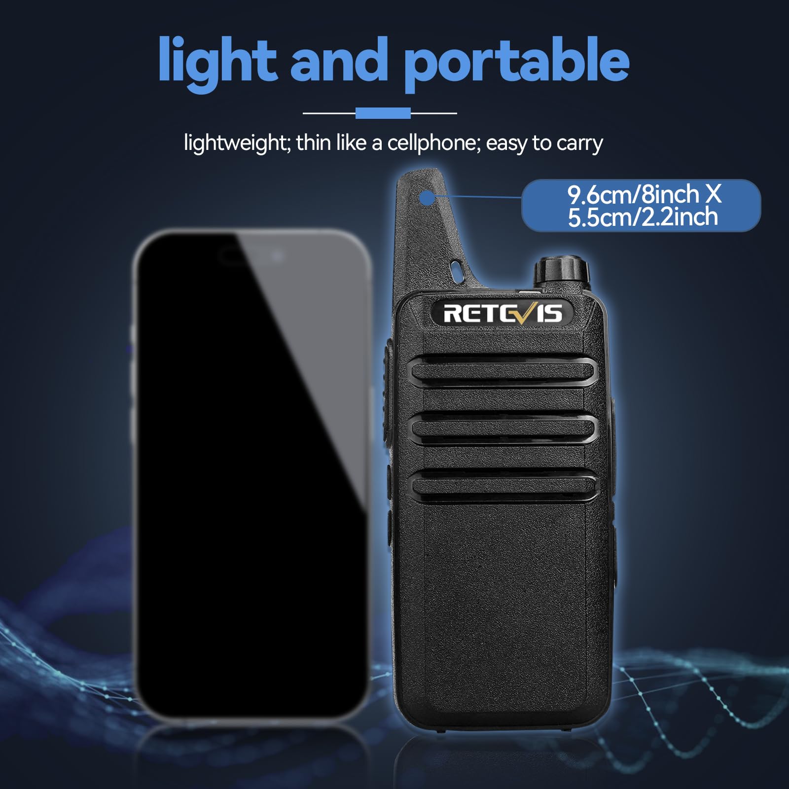 Retevis RT22 long range two way radio 2 pack