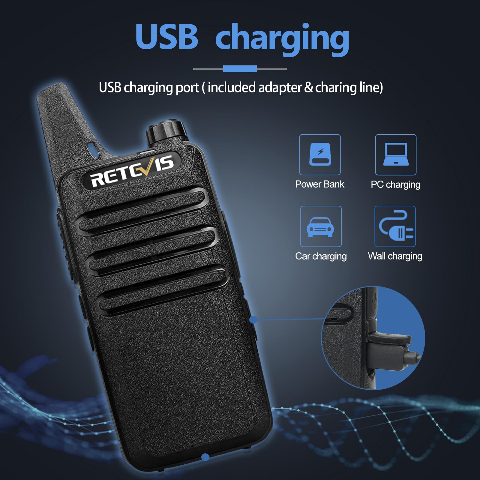 Retevis RT22 rechargeable 1000mAh battery