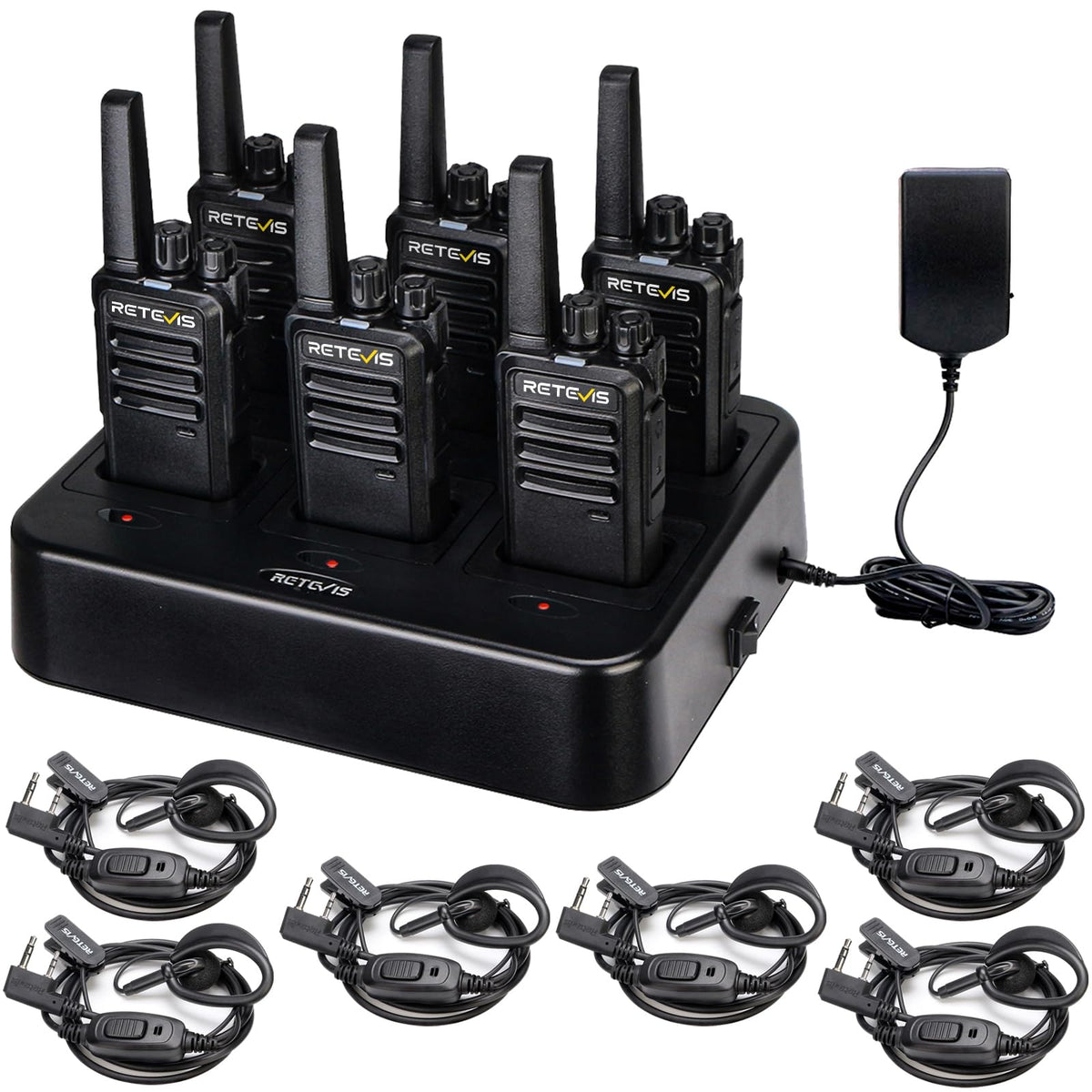 Retevis RT68 FRS walkie talkies with 6 pack charger image