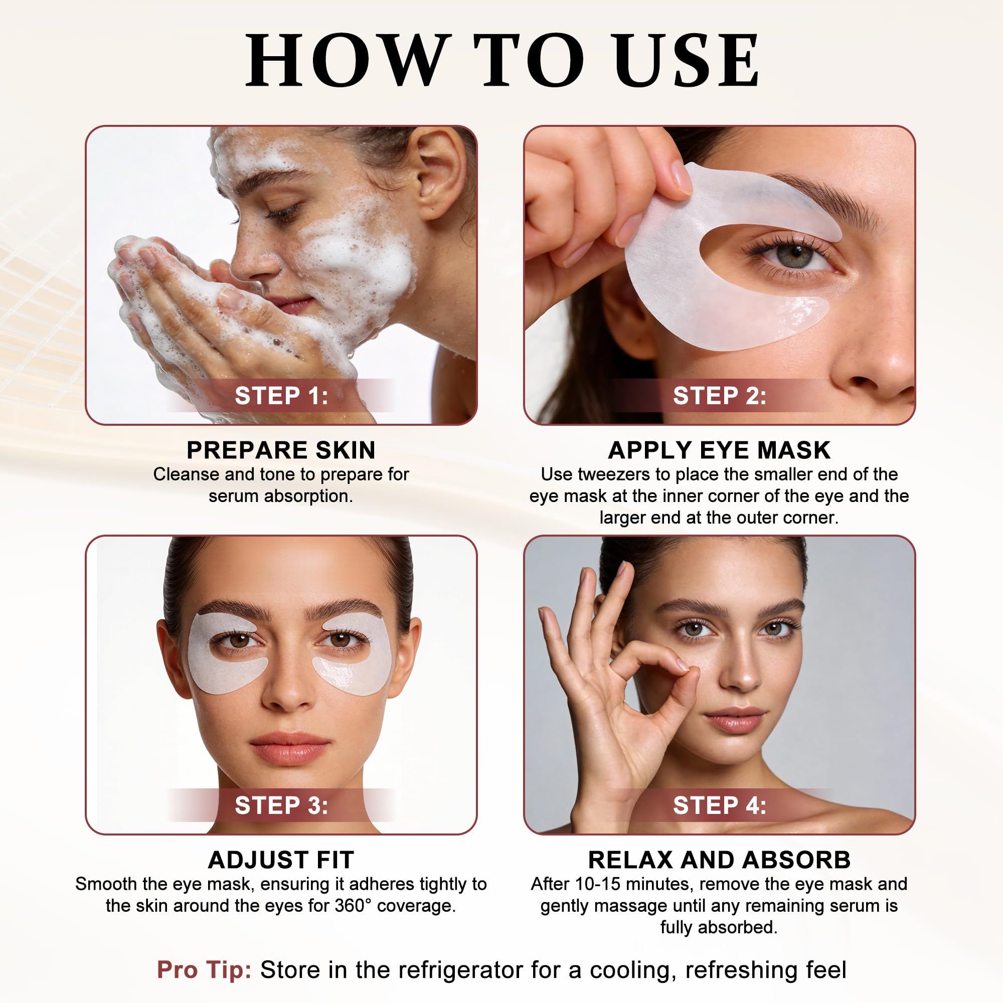 Eye patch formula with retinol and vitamin E