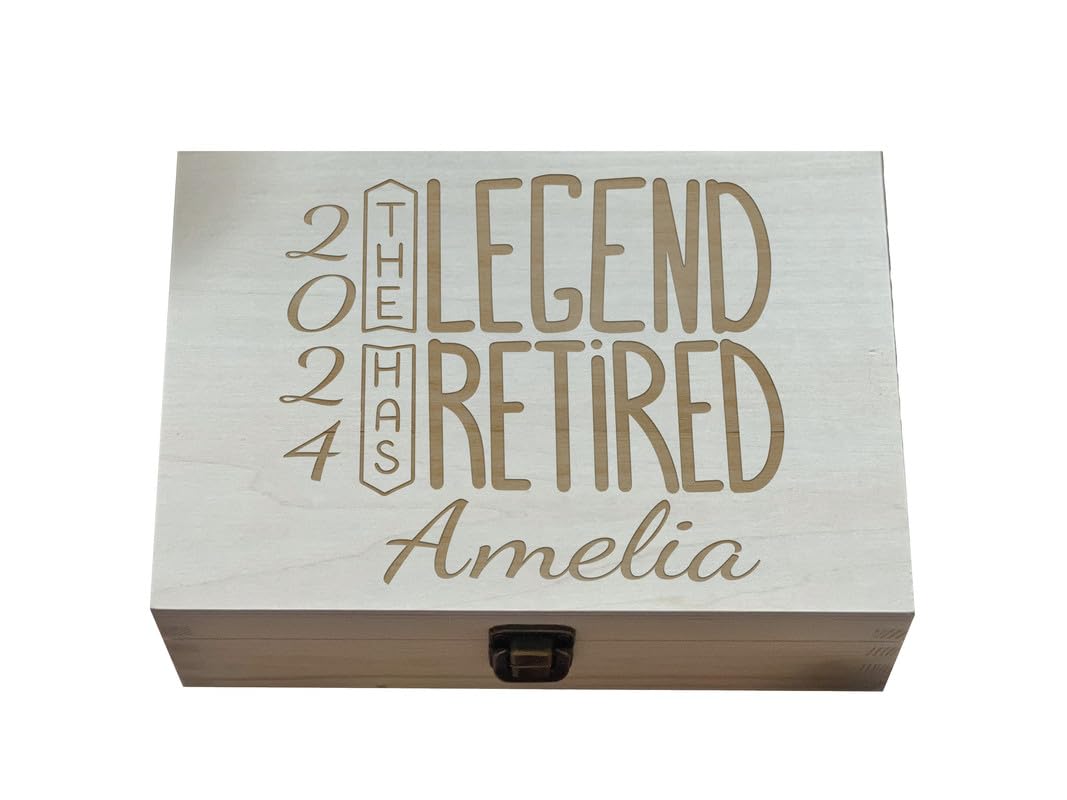 Retirement engraved box exterior view