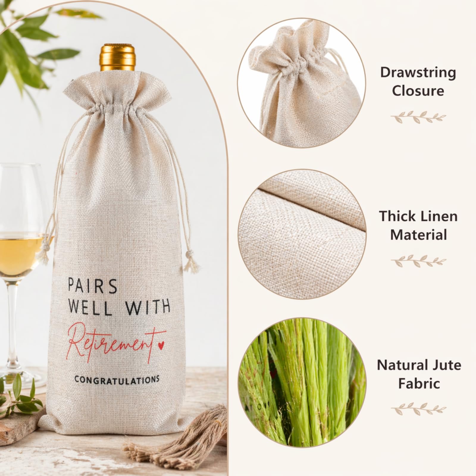 Two farewell wine bags for coworker retirement celebrations