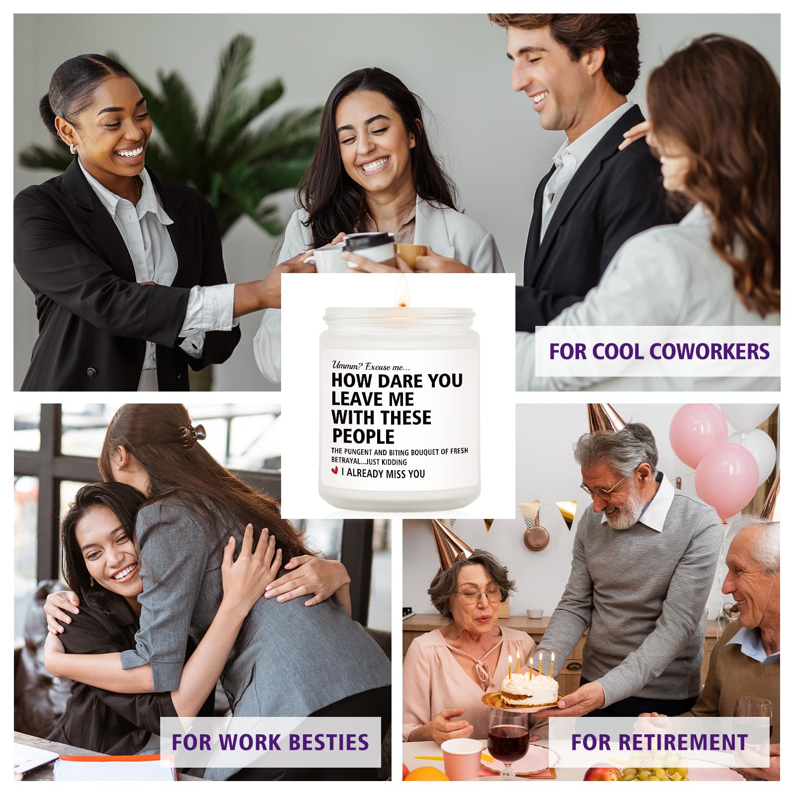 Retirement gift candle for women and men