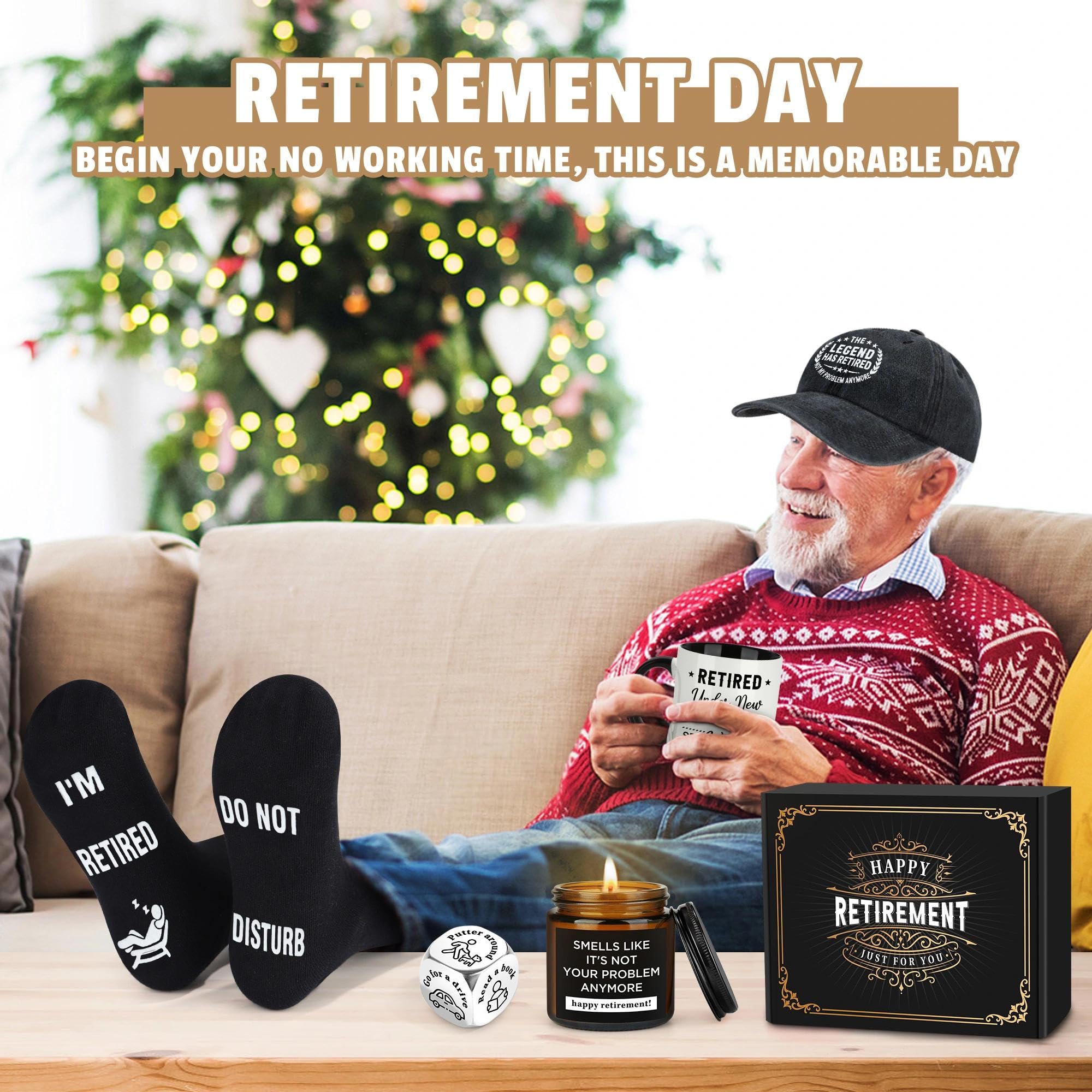 six item retirement gift box for men