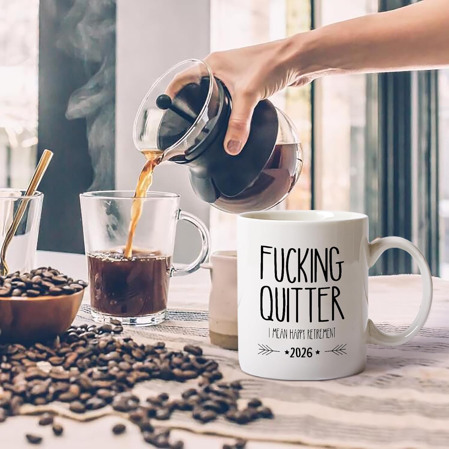 Retirement gifts mug designed for coworkers and family