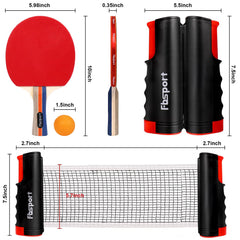 Retractable ping pong net extends to 63 inches