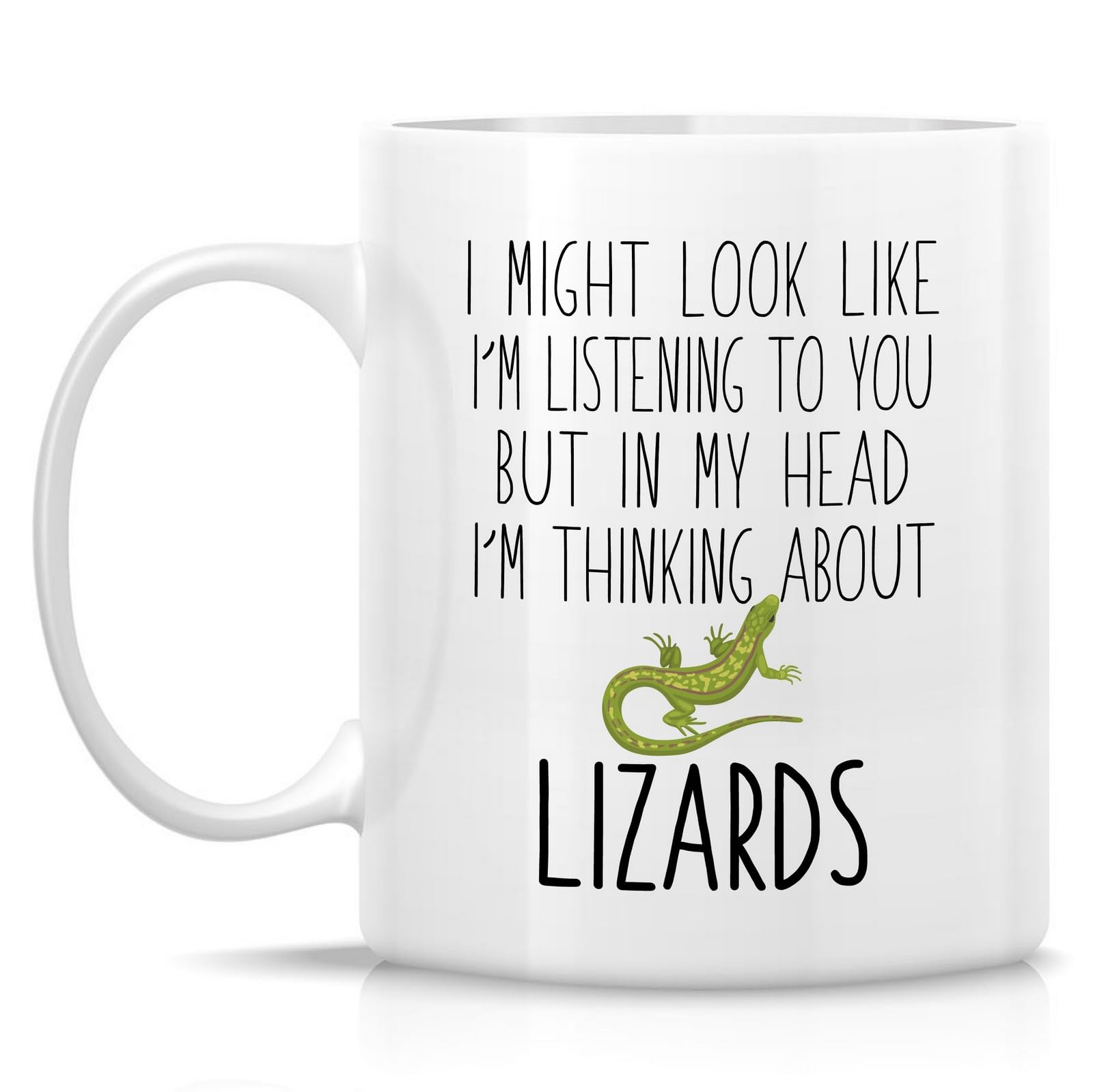 Retreez 11-Ounce White Ceramic Mug for reptiles gift idea