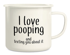 Retreez 16 oz camping enamel mug with message