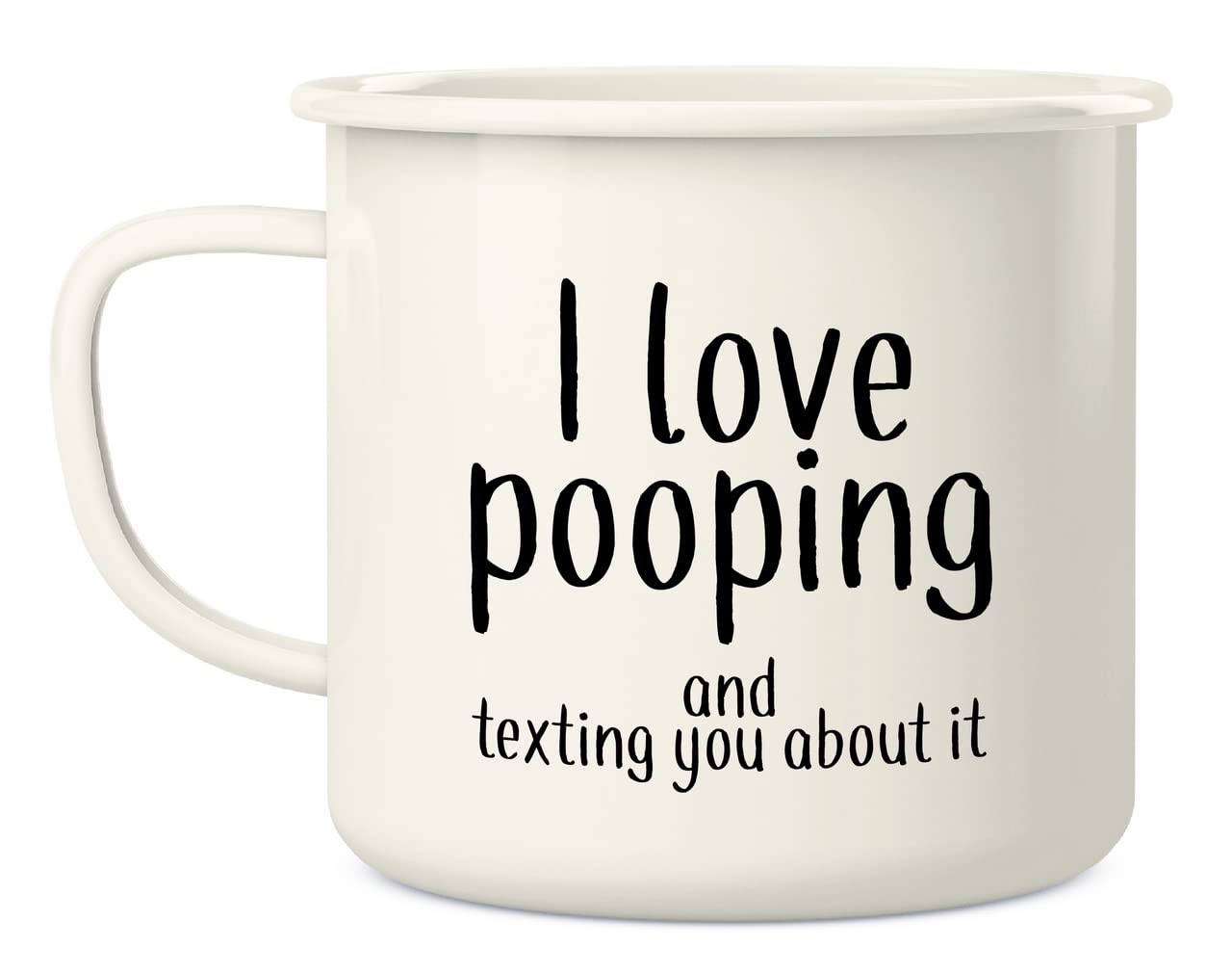 Double sided print enamel stainless mug for camping