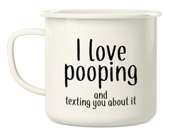 Double sided print enamel stainless mug for camping