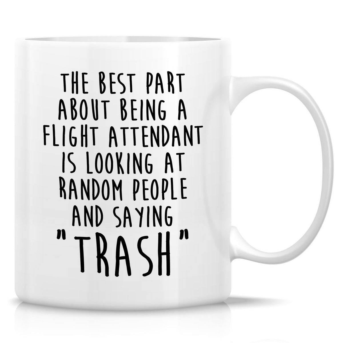 Retreez funny flight attendant mug 11oz white ceramic