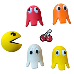 Retro arcade wall decor set featuring 3D printed characters