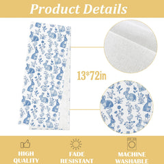 Polyester linen-like table runner sturdy reusable 13x72 inches
