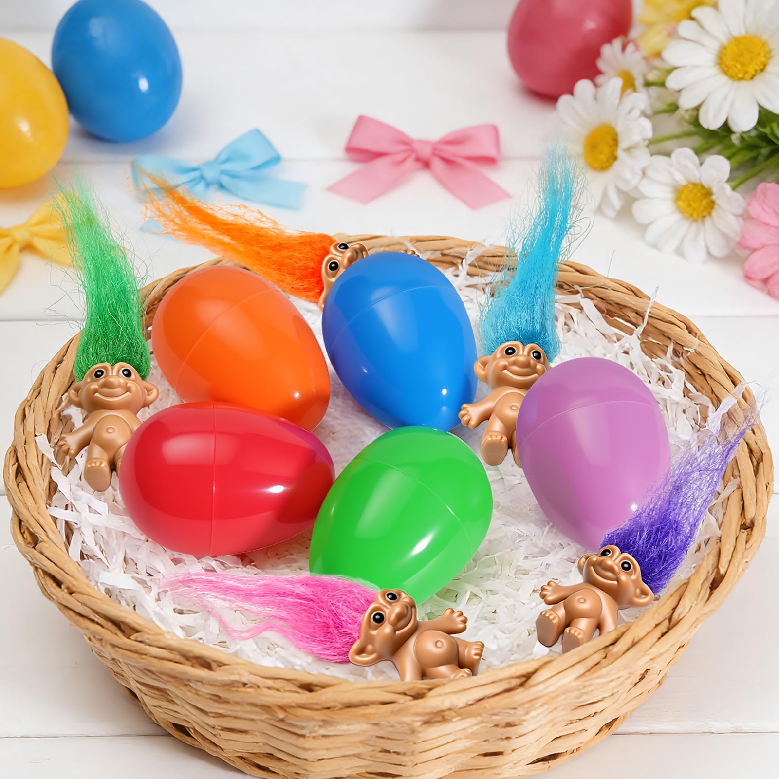 doll character figures inside easter eggs for storytelling