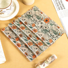 Retro floral greaseproof deli paper for sandwiches and snacks