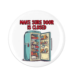 3.5 inch round Retro Fridge Design magnet with flat back