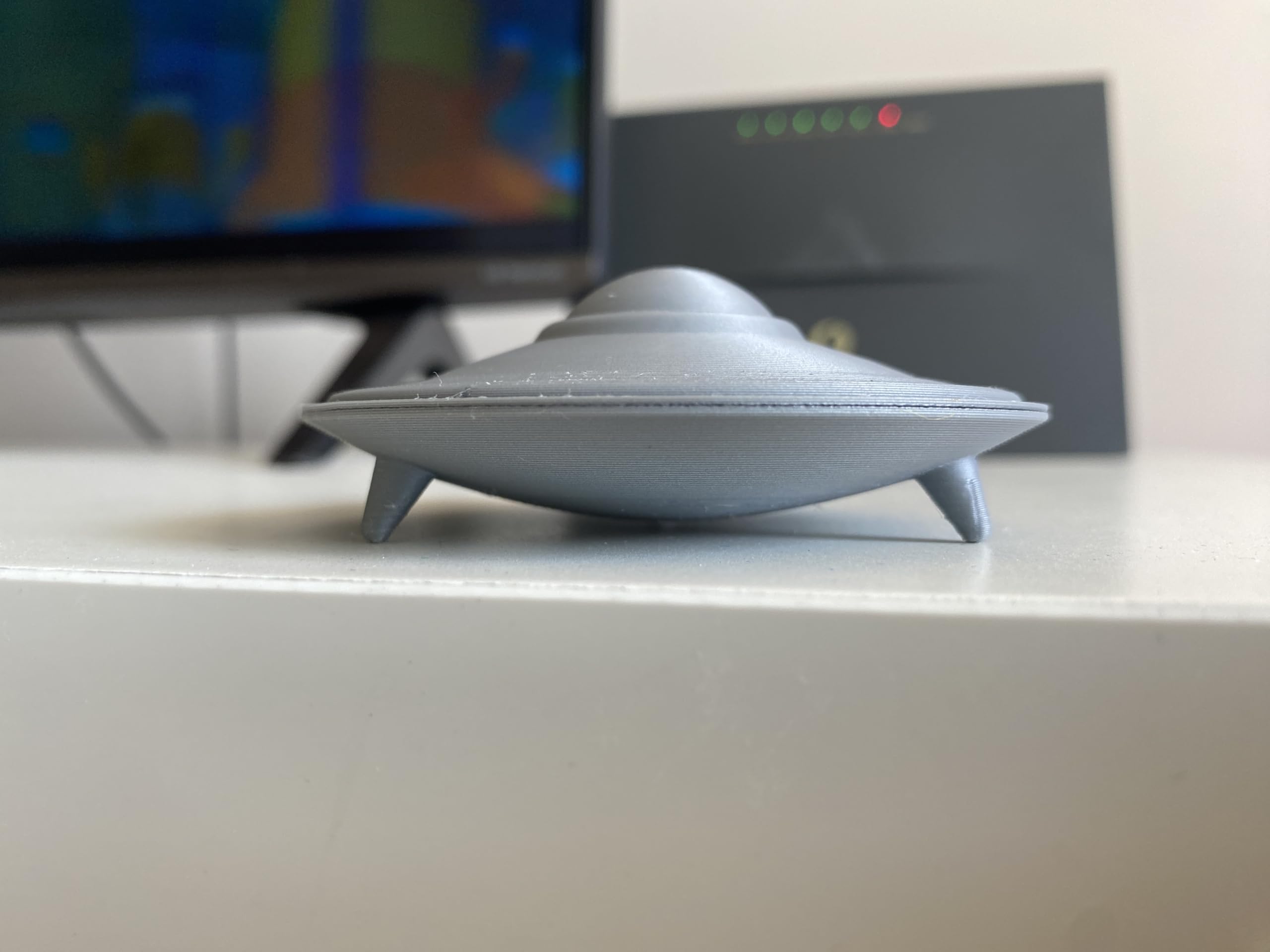 Retro futuristic home decoration UFO figurine