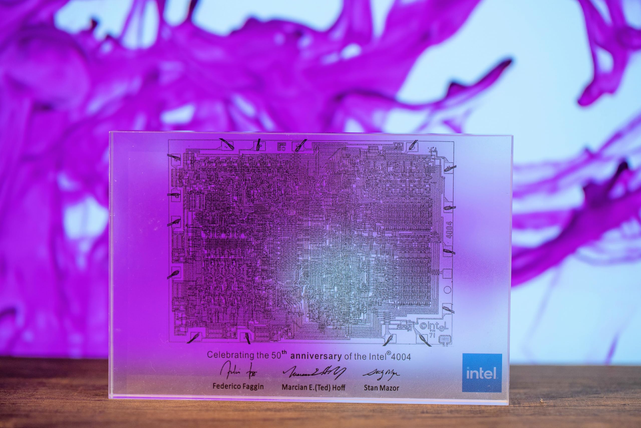 Printed chip architecture on layered acrylic panels