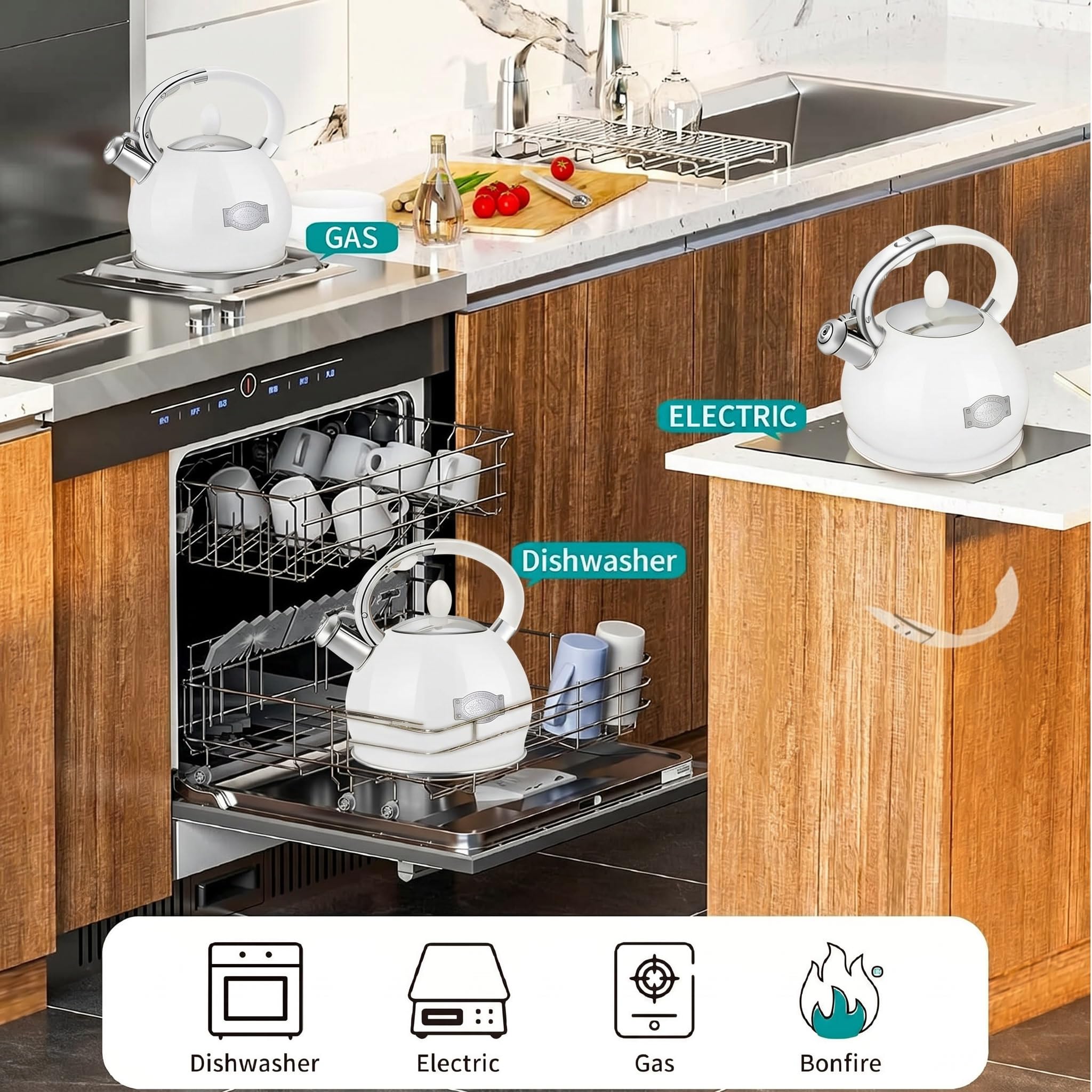 RETTBERG Sealed Lid and Spout Tea Kettle