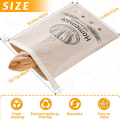 Two pack beeswax bread bags for home bakers