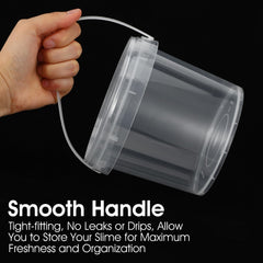 Reusable drink bucket with handle and lid 48oz