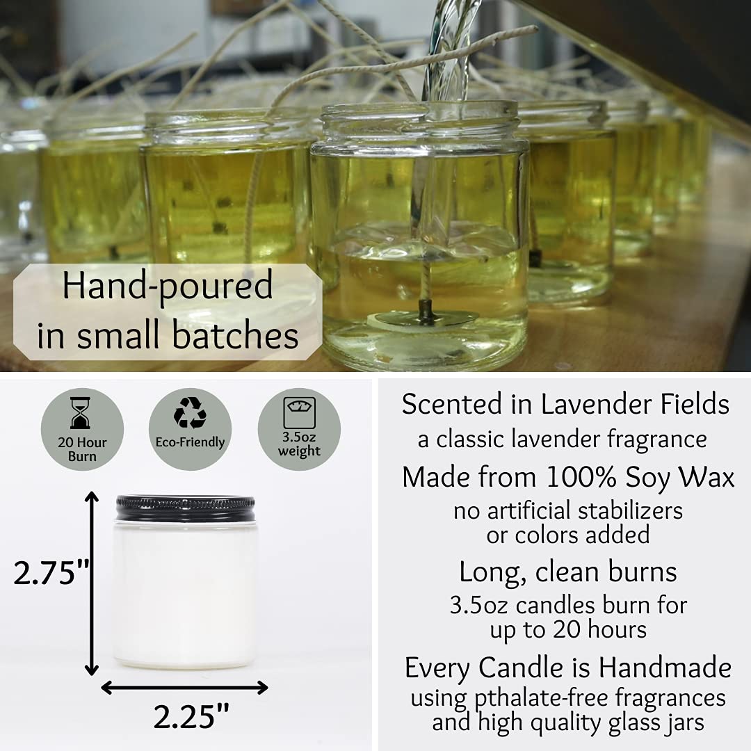 3.5 oz soy candle with cotton wick in reusable glass jar