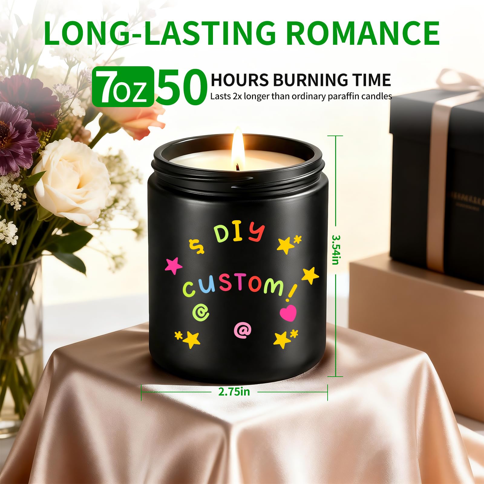 Reusable matte black jar keepsake image