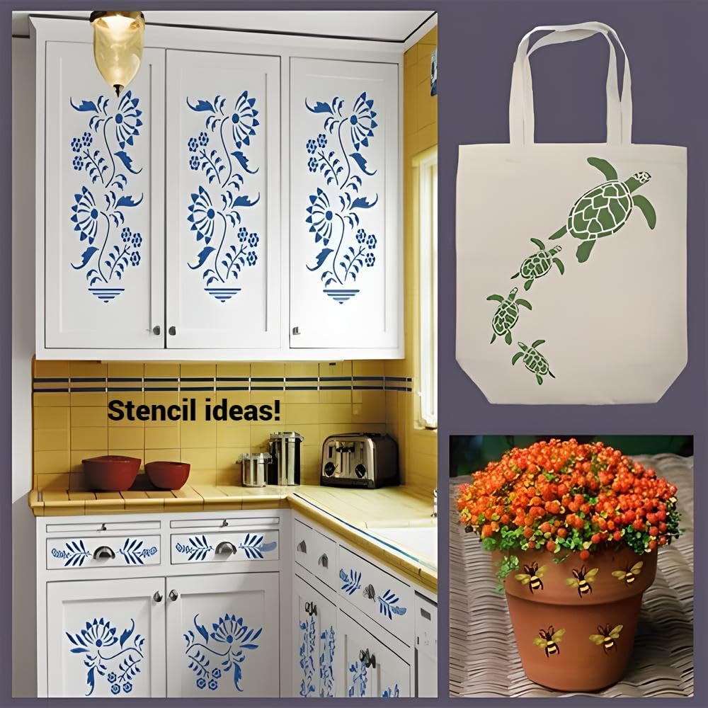 Laser-cut quilting stencil for pillows and quilts
