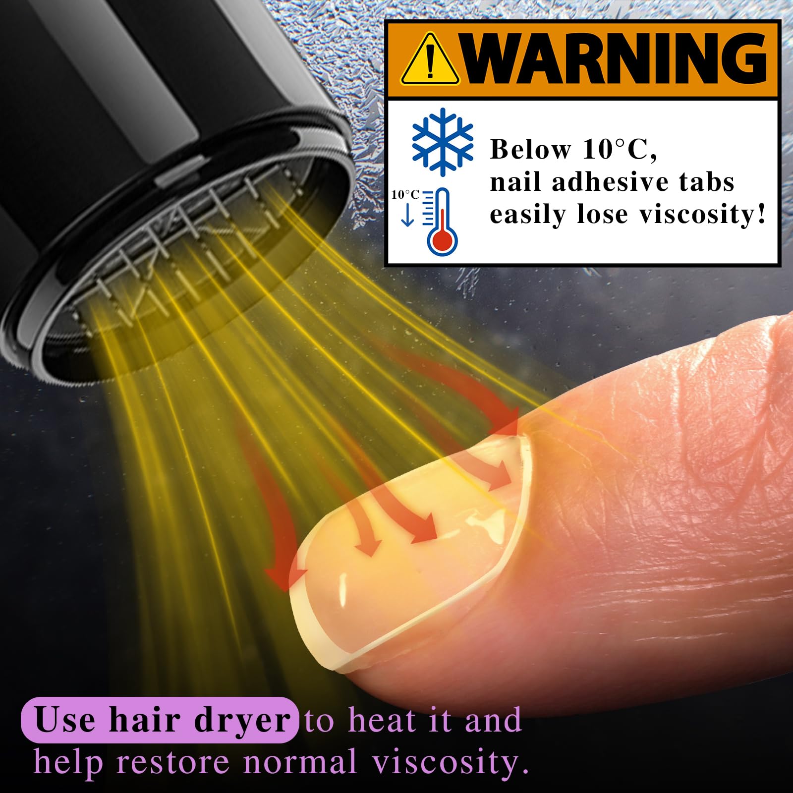 Waterproof nail adhesive tabs