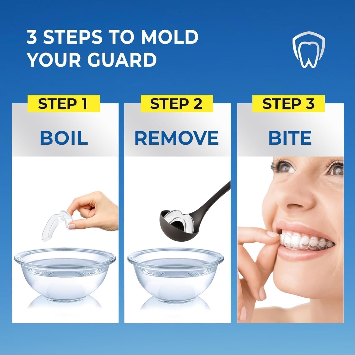 Reusable nighttime protection mouth guard