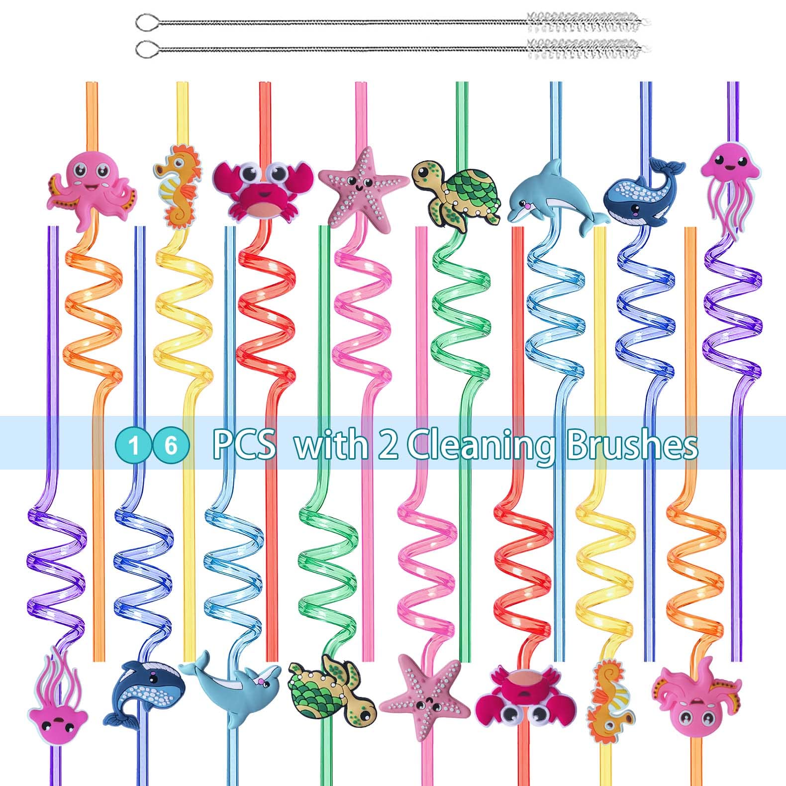 reusable food grade sea animal straws package