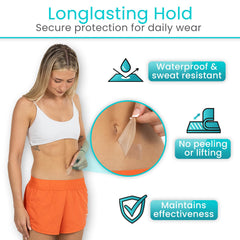 Reusable silicone scar tape applied to skin for healing