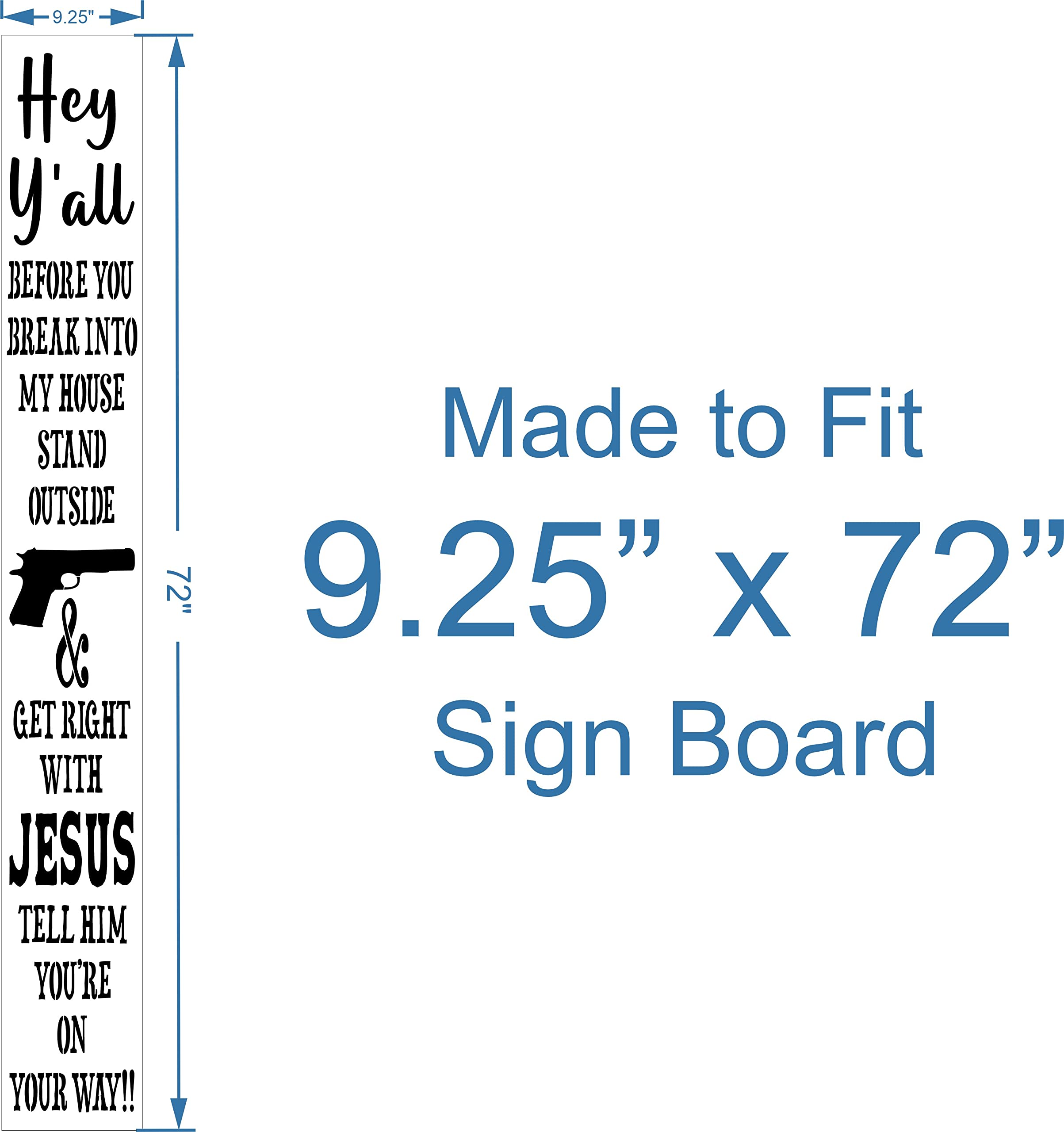 Reusable stencil for wood sign decor