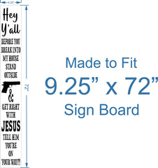 Reusable stencil for wood sign decor