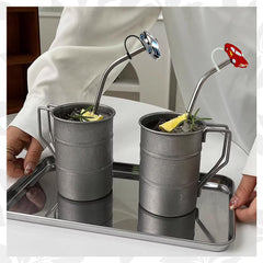 Food-grade silicone reusable straw covers with race car design