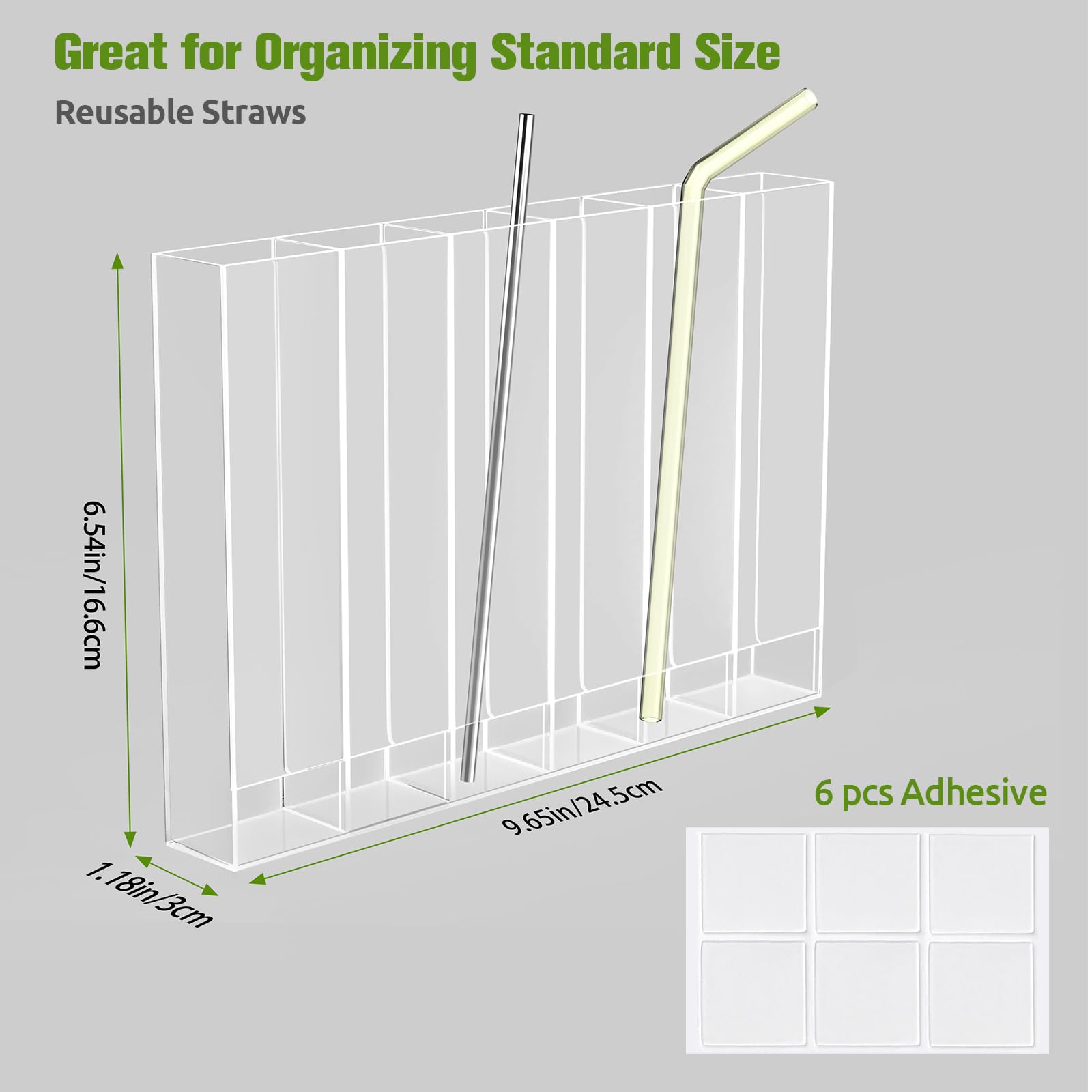 Reusable straw organizer for tumblers and cups