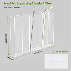 Reusable straw organizer for tumblers and cups