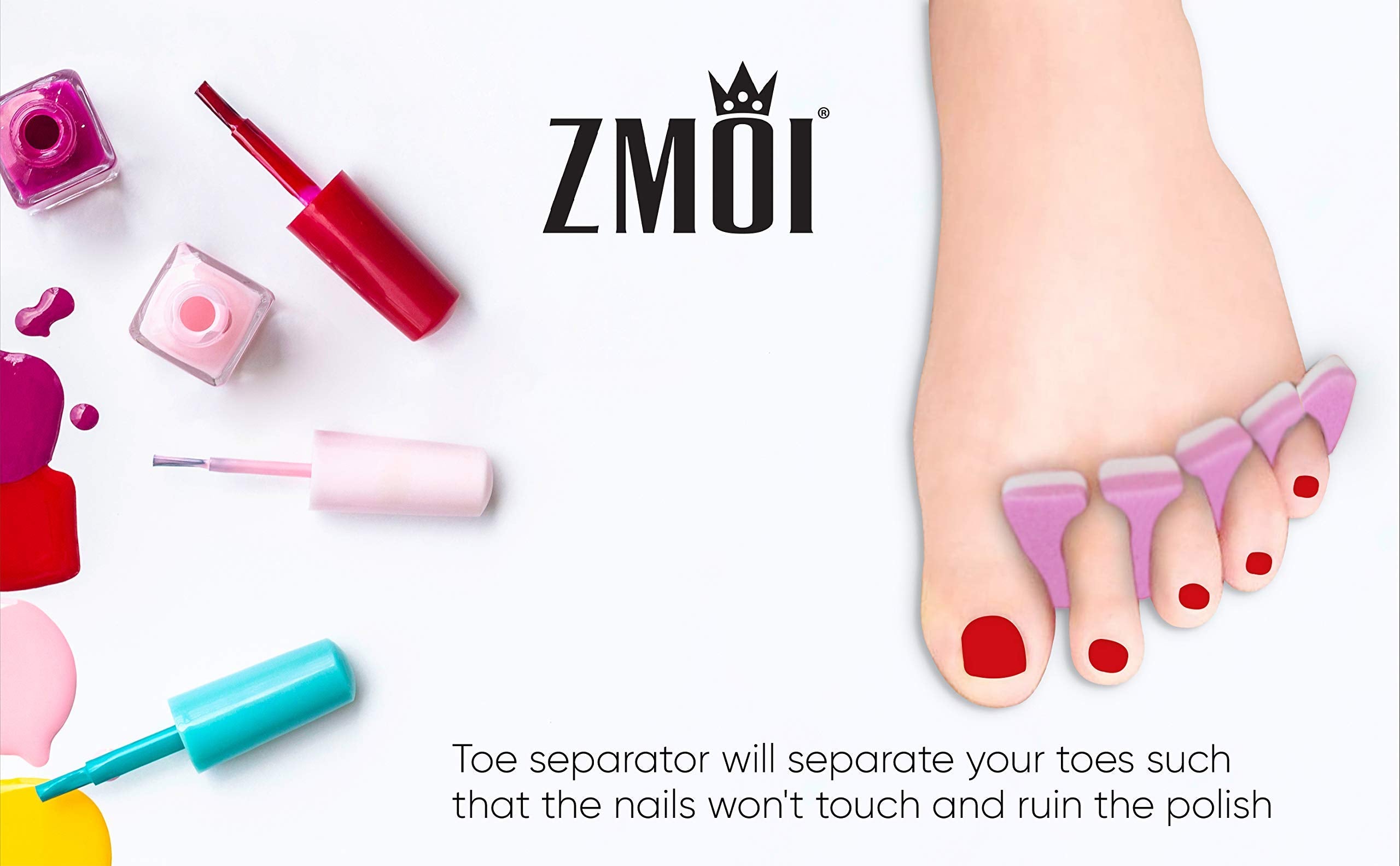 Reusable washable foam toe separators 12 pairs image