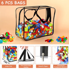 PVC material toy storage bags with sturdy zipper