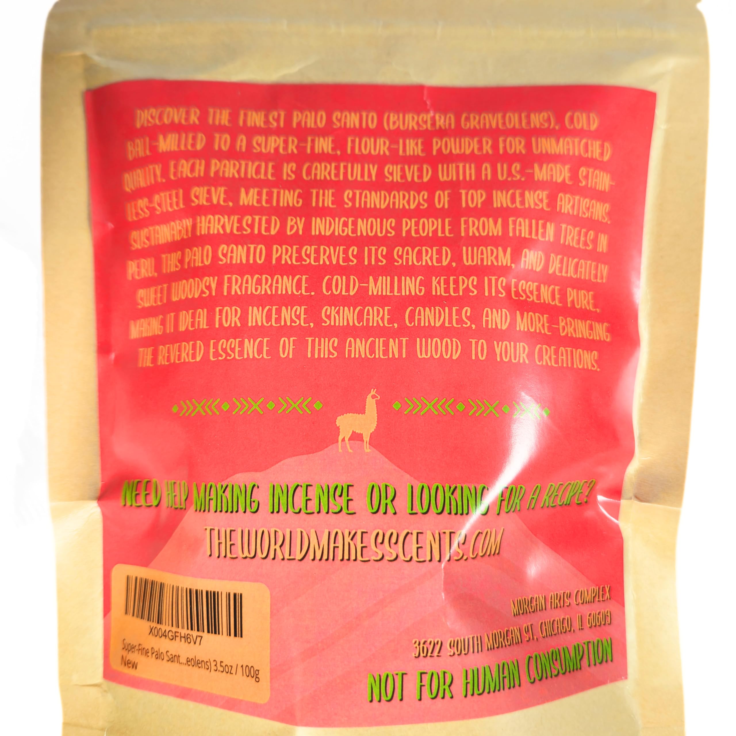 2oz 57g palo santo powder with sustainable packaging