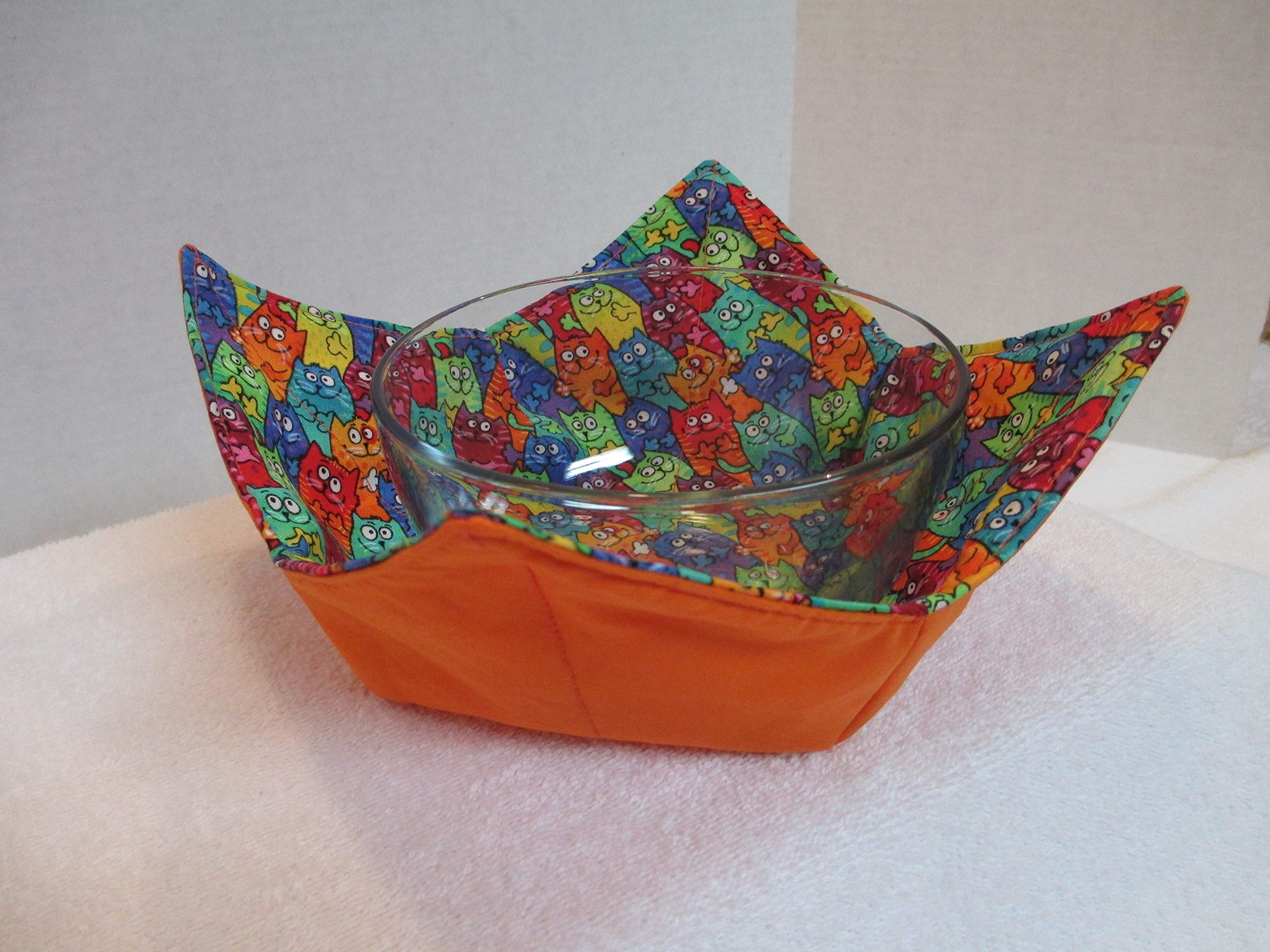Tie Dye Packed Cats Soup Bowl Cozy packaging view