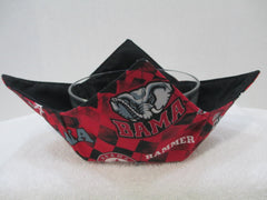 Reversible quilted bowl cozy heat protection